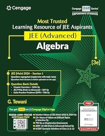 JEE Advanced Algebra with Free Online Assessments and Digital Content (Concept videos and Solution videos) - For 2025 Exams