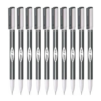 Hauser 2 XL Fine Tip Ball Pen | 2-XL Writing Length with Jumbo Refill | Minimalistic & Aesthetic Body Design | Black Ink, Pack Of 10