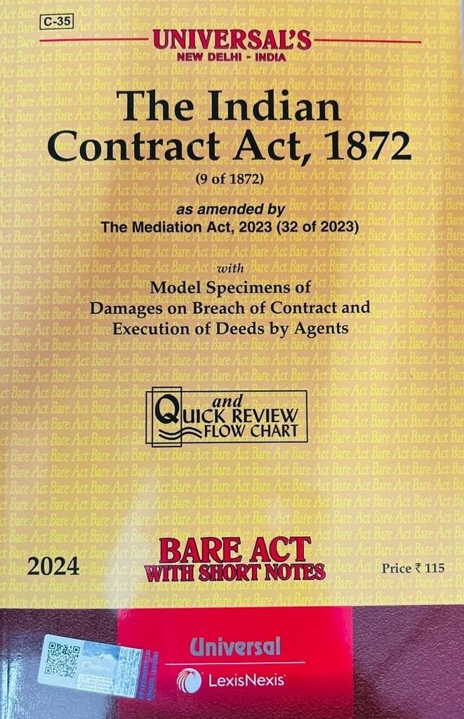 Universal lexis nexis The Indian Contract Act ,1872 ( Bare Act With Short Notes) 2024