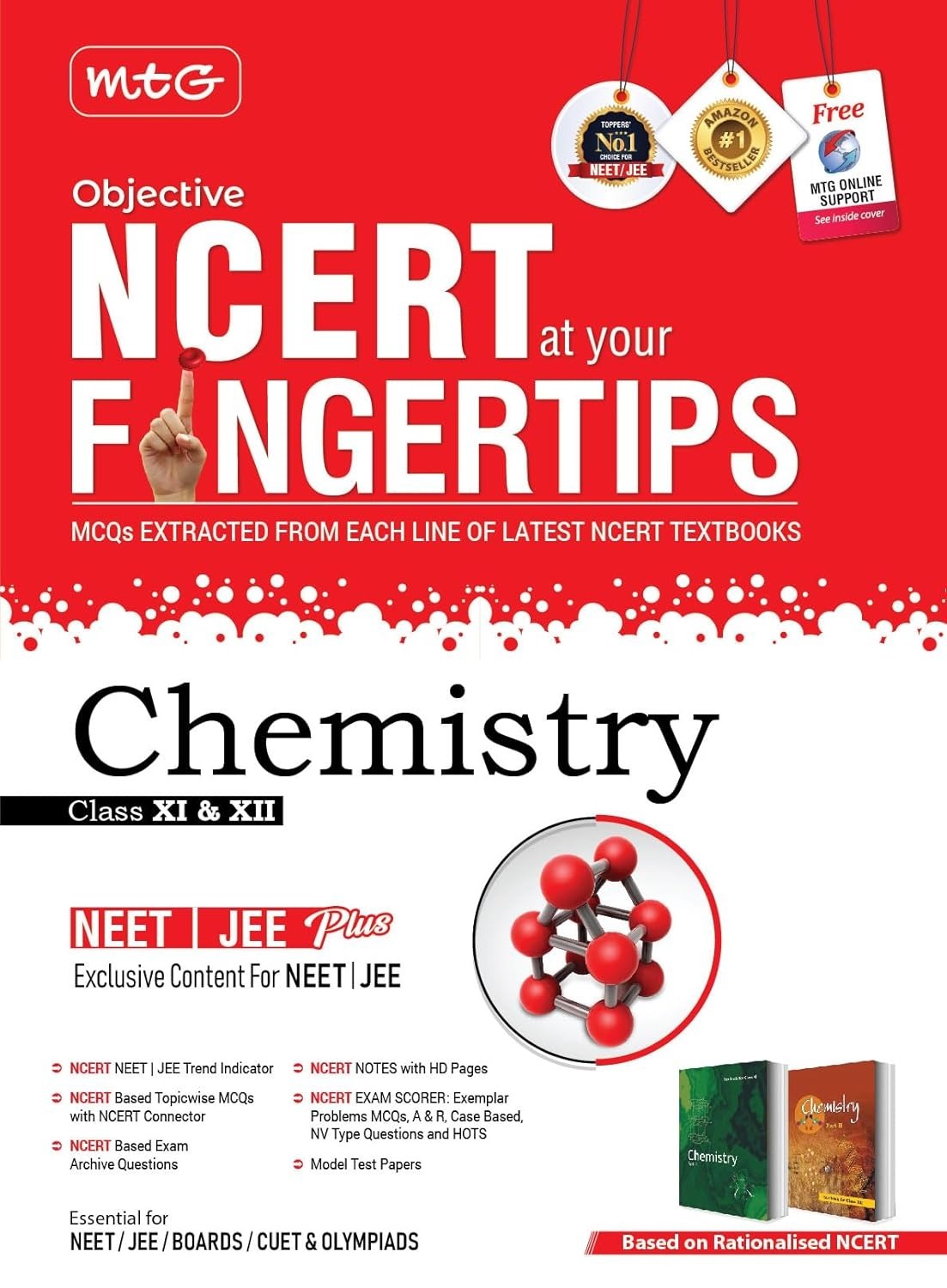 MTG CHEMISTRY Objective NCERT at your FINGERTIPS - NCERT NEET Trend Indicator, Notes with HD Pages, Exam Archive & MCQs | NEET Books (Based on NCERT Latest Pattern for 2025 Exam)