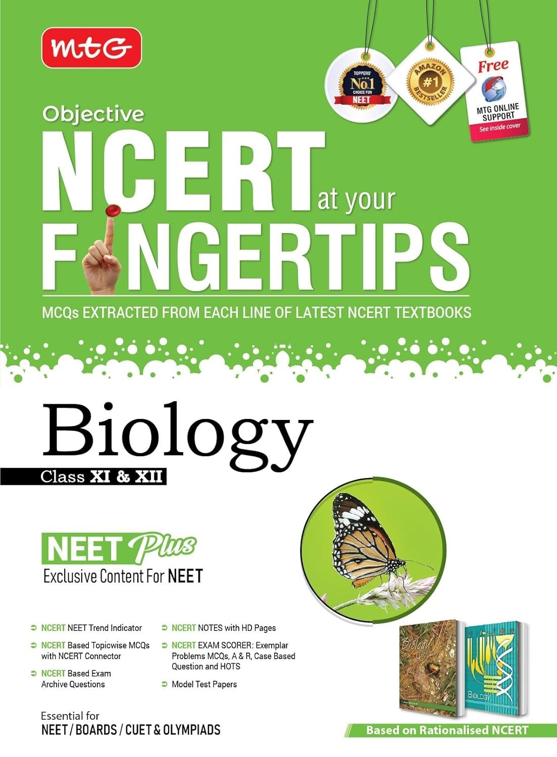 MTG BIOLOGY Objective NCERT at your FINGERTIPS - NCERT NEET Trend Indicator, Notes with HD Pages, Exam Archive & MCQs | NEET Books (Based on NCERT Latest Pattern for 2025 Exam)