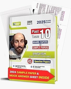 Shivdas ENGLISH LANGUAGE & LIT. Past 10 Years Solved Papers (2015-2024) Fully Solved 10+ CBSE Sample Papers - Class 10 CBSE