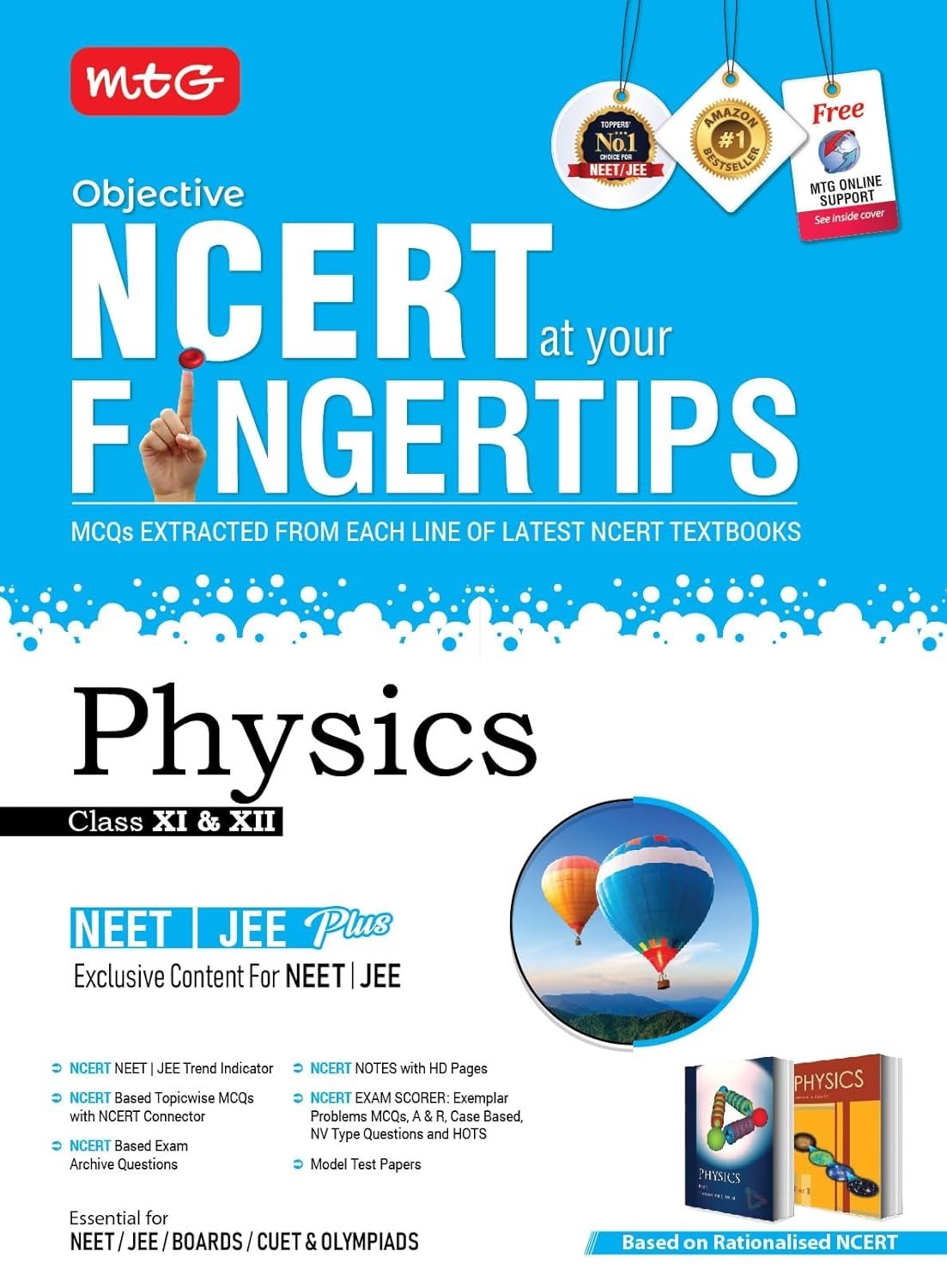 MTG PHYSICS Objective NCERT at your FINGERTIPS - NCERT NEET Trend Indicator, Notes with HD Pages, Exam Archive & MCQs | NEET Books (Based on NCERT Latest Pattern for 2025 Exam)