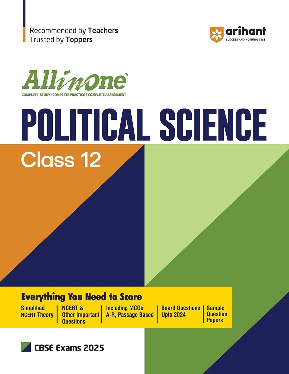 All In One POLITICAL SCIENCE | Simplified NCERT Theory | Topic & Chapter Exercises | Mind Maps in each Chapter | Sample Question Paper - Class 12