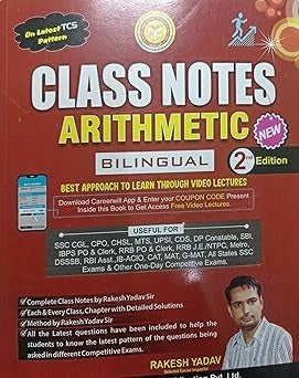 Rakesh Yadav Class Notes - Arithmetic Based on Latest TCS Pattern - Bilingual (2024-25 Edition)