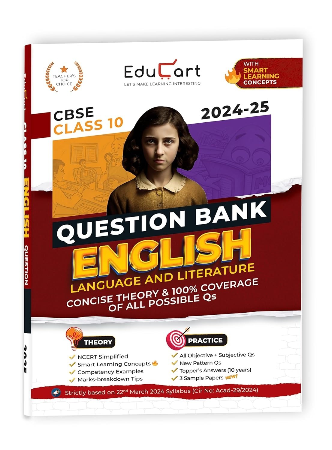 Educart ENGLISH (Language & Literature) Question Bank (For 2025 Board Exams) - Class 10
