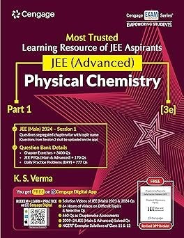 JEE Advanced Physical Chemistry: Part 1 with Free Online Assessments and Digital Content (Concept videos and Solution videos) - For 2025 Exams