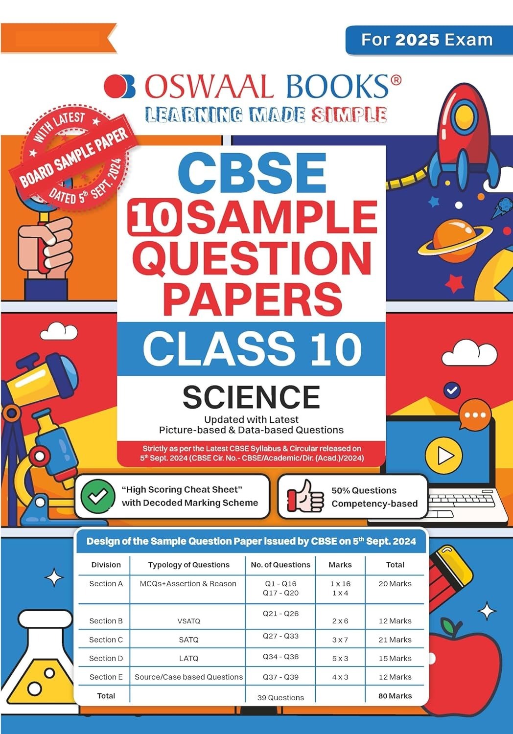 Oswaal SCIENCE Sample Question Papers (For 2025 Exam) - Class 10