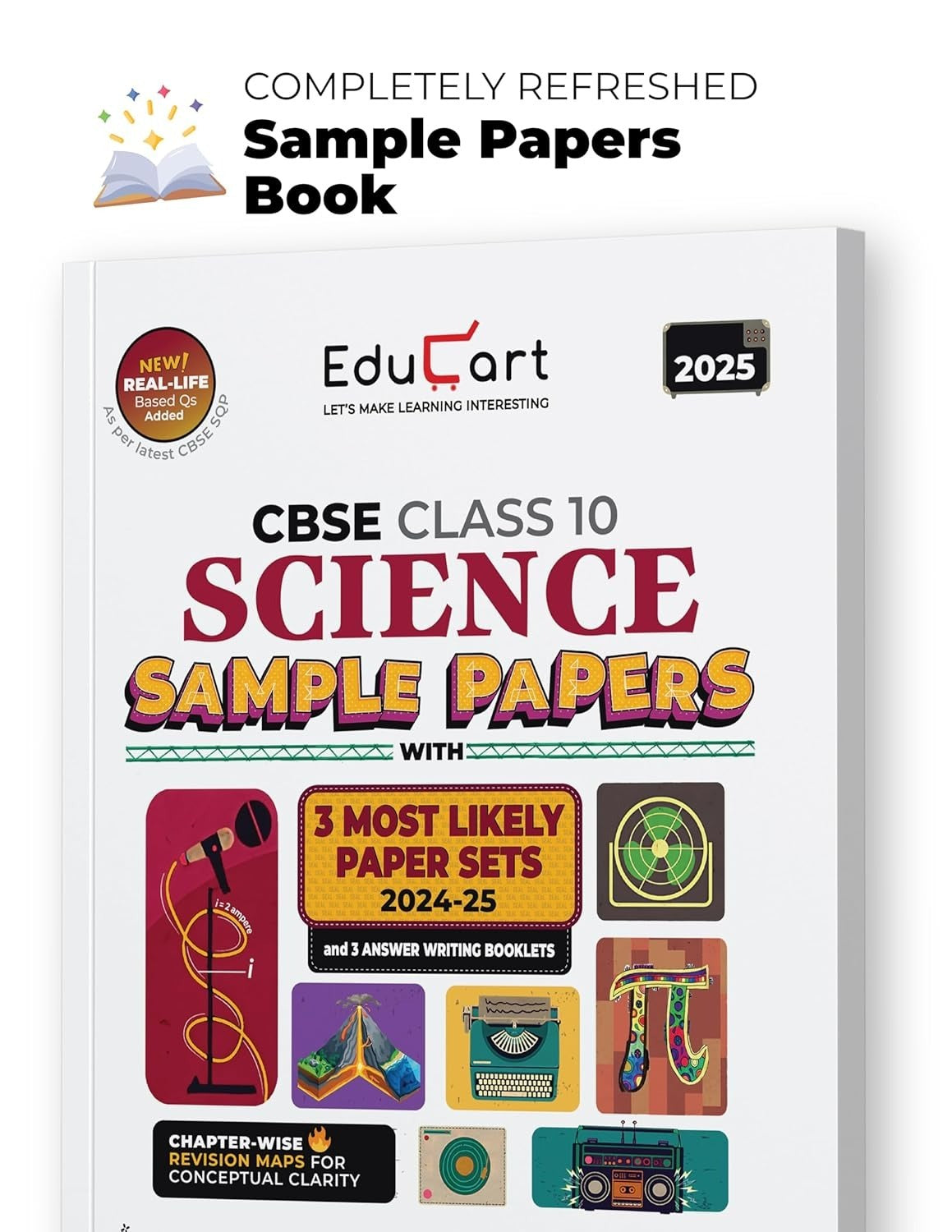 Educart SCIENCE Sample Papers 2024-25 - Class 10 (With exclusive CBSE Mock Booklets for 2025 Exam)