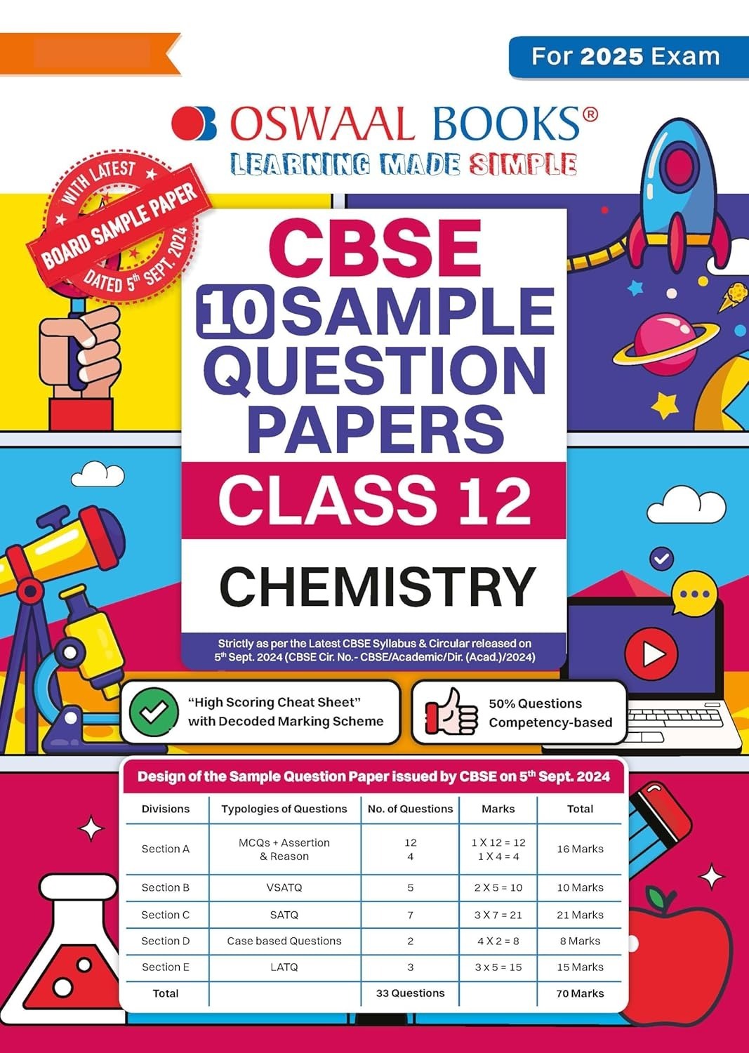 Oswaal CHEMISTRY Sample Question Papers (For 2025 Exam) - Class 12