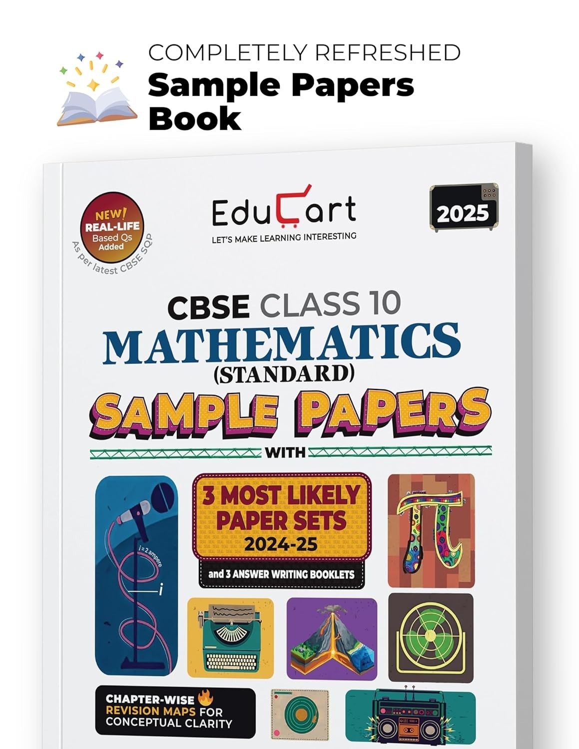 Educart MATHEMATICS STANDARD Sample Papers 2024-25 - Class 10 (With exclusive CBSE Mock Booklets for 2025 Exam)