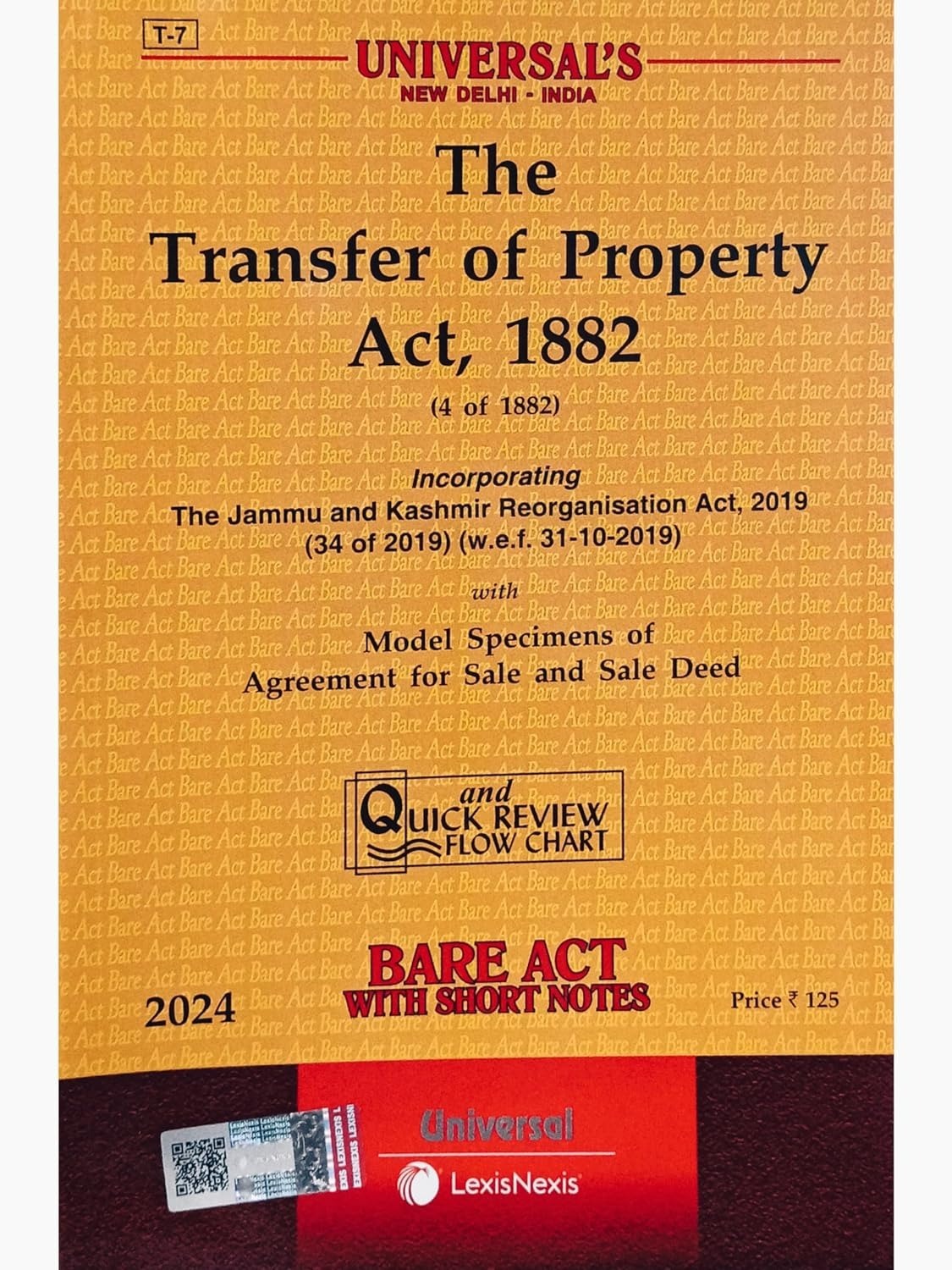 Transfer of Property Act 1882, 2024 Edition, BARE ACT