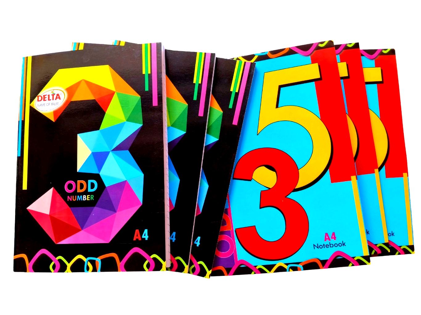 Delta Long Size Register - 212 Pages | Single Line | A4 - 29.7cm X 21.0cm | Pack Of 6 Notebooks | Long Size Ruled Notebooks for School Students