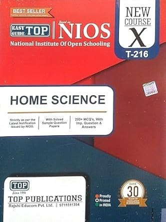 TOP NIOS Home Science Guide (T-216) - Class 10 [2024 - 25 Edition]