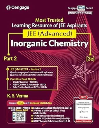 JEE Advanced Inorganic Chemistry: Part 2 with Free Online Assessments and Digital Content (Concept videos and Solution videos) - For 2025 Exams
