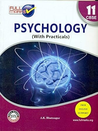 Full Marks PSYCHOLOGY Complete Study Material : Based on New NCERT Textbook | Summary | Solved NCERT Textual Questions | Question Bank | Support Book - Class 11  CBSE