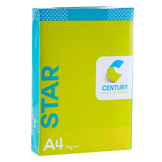 Century Pulp & Copier paper Star - A4 Size, 75 GSM - 500 Sheets