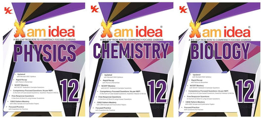 Xam idea PHYSICS, CHEMISTRY, BIOLOGY Class 12 Book | CBSE Board | Chapterwise Question Bank | Based on Revised CBSE Syllabus | NCERT Questions Included | 2024-25 Exam  [Set of 3 Books]