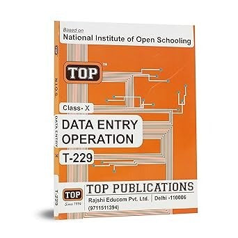 TOP NIOS Data Entry Operation T-229 Guide - Class 10  [2024 - 25 Edition]