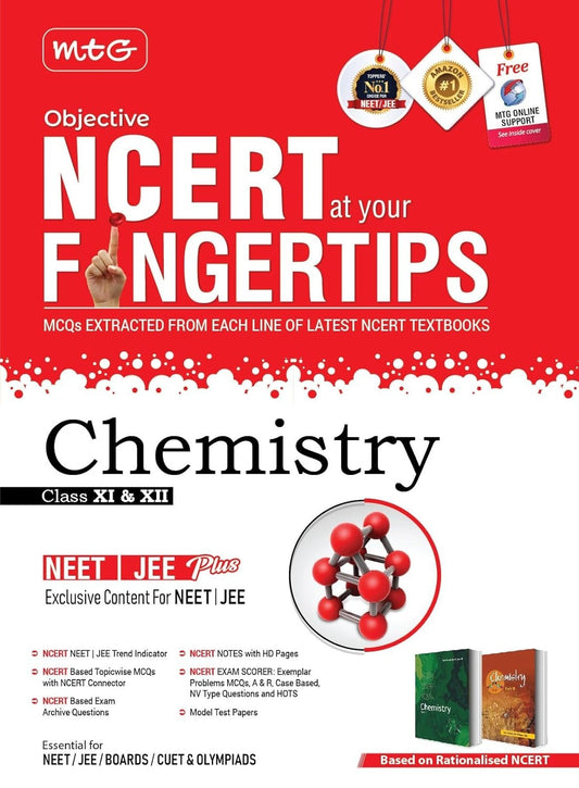 MTG CHEMISTRY Objective NCERT at your FINGERTIPS - NCERT NEET Trend Indicator, Notes with HD Pages, Exam Archive & MCQs | NEET Books (Based on NCERT Latest Pattern for 2025 Exam)