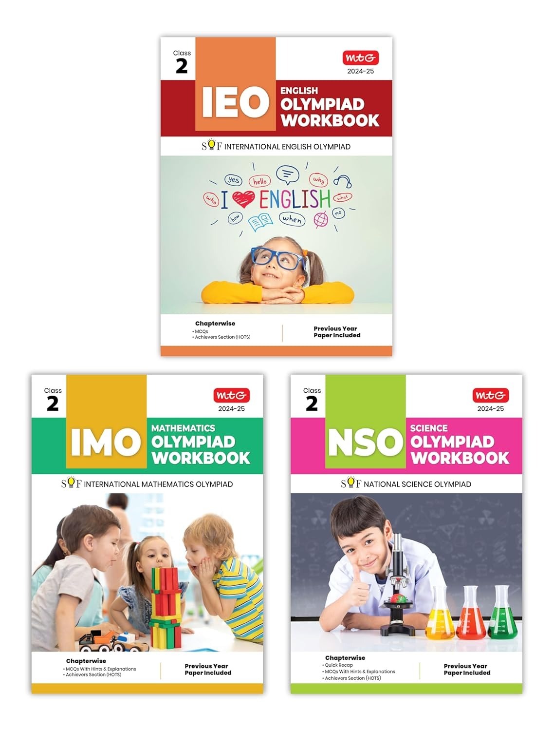 MTG IMO, NSO, IEO Workbook - MCQs, Previous Years Solved Paper and Achievers Section - SOF Olympiad Preparation Books [For 2024-2025 Exam] - Class 2
