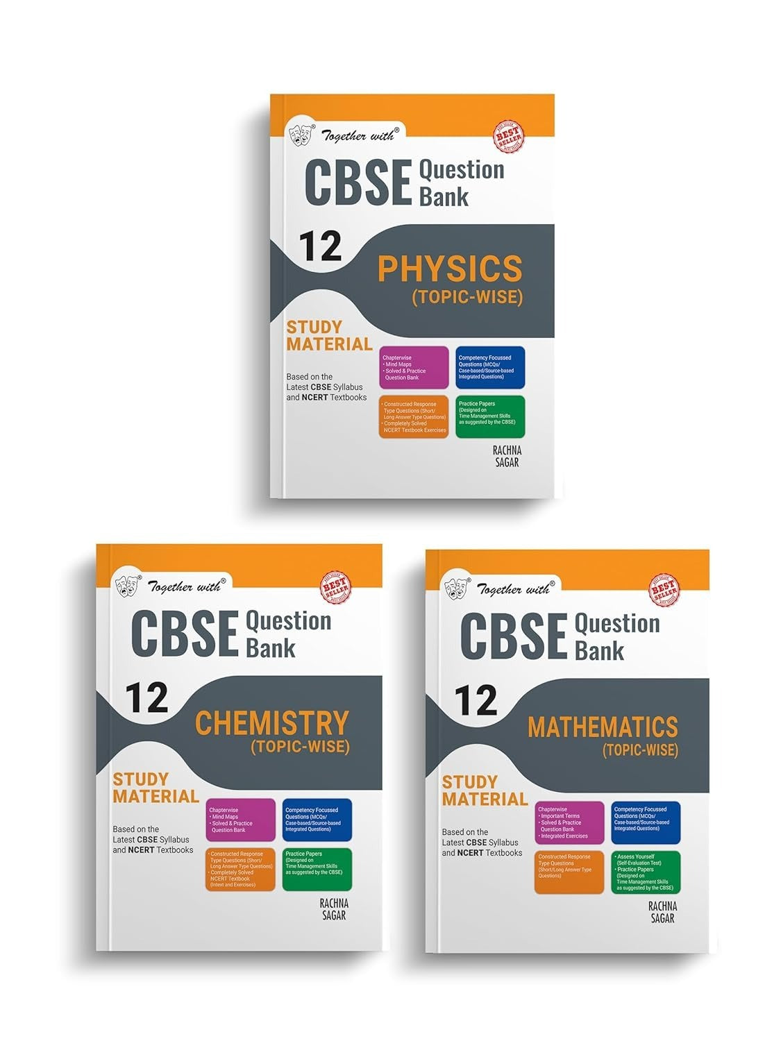 Together with PHYSICS, CHEMISTRY, MATHEMATICS Question Bank Sample Papers - Chapterwise & Topicwise [2024-25] - Class 12 [Set of 3 Books]