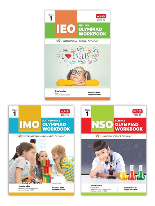 MTG NSO, IMO, IEO Workbook - MCQs, Previous Years Solved Paper and Achievers Section - SOF Olympiad Preparation Books [For 2024-2025 Exam] - Class 1