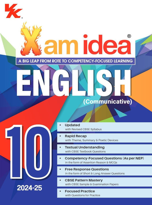 Xam Idea ENGLISH (Communicative) - Chapterwise Question Bank - NCERT Questions Included [2024-25] - Class 10
