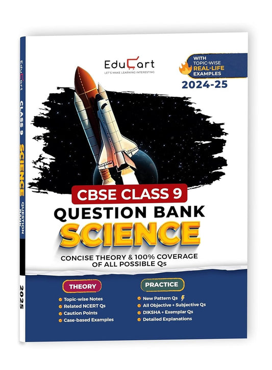 Educart  SCIENCE Question Bank  (For 2025 Board Exams) - Class 9