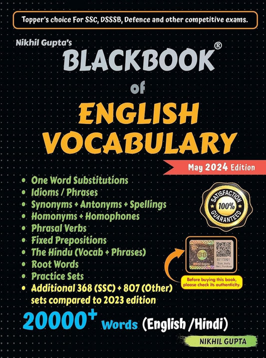 Black Book of English Vocabulary - May 2024 Edition -Nikhil Gupta