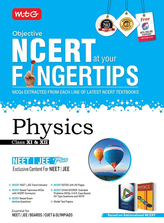 MTG PHYSICS Objective NCERT at your FINGERTIPS - NCERT NEET Trend Indicator, Notes with HD Pages, Exam Archive & MCQs | NEET Books (Based on NCERT Latest Pattern for 2025 Exam)