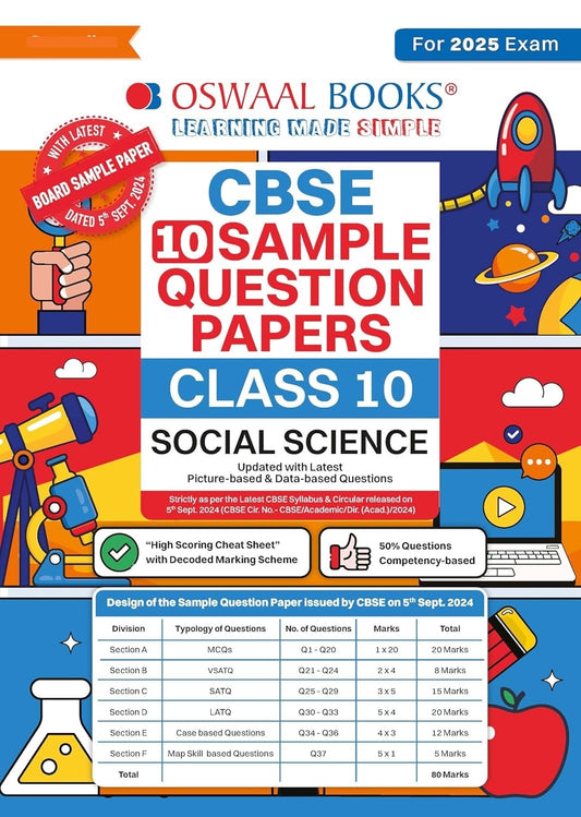 Oswaal SOCIAL SCIENCE Sample Question Papers (For 2025 Exam) - Class 10