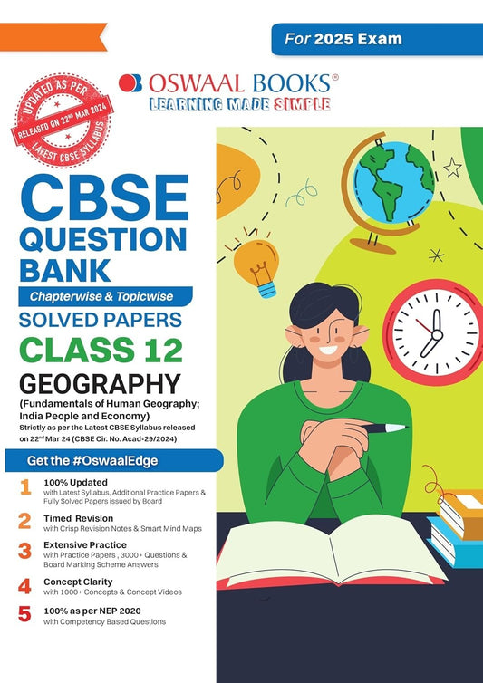 Oswaal GEOGRAPHY Question Bank Chapterwise and Topicwise Solved Papers [2024-25] - Class 12