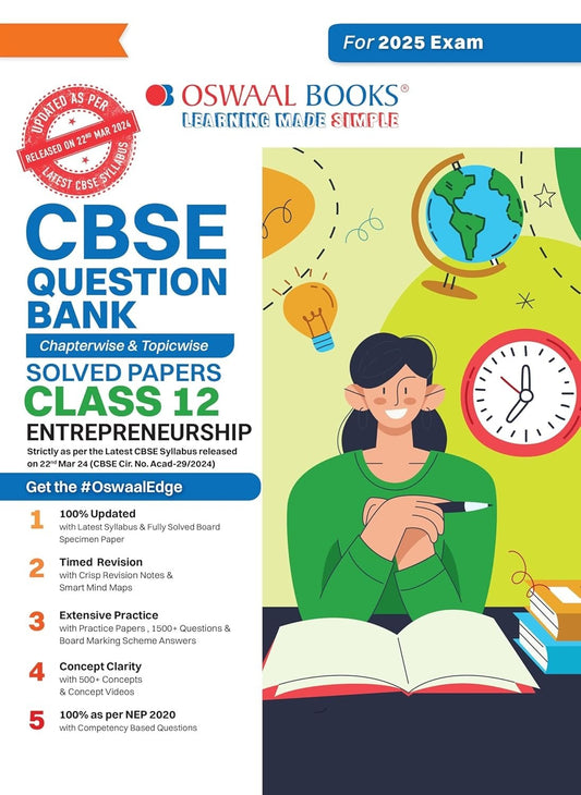 Oswaal ENTREPRENEURSHIP Question Bank Chapterwise and Topicwise Solved Papers [2024-25] - Class 12