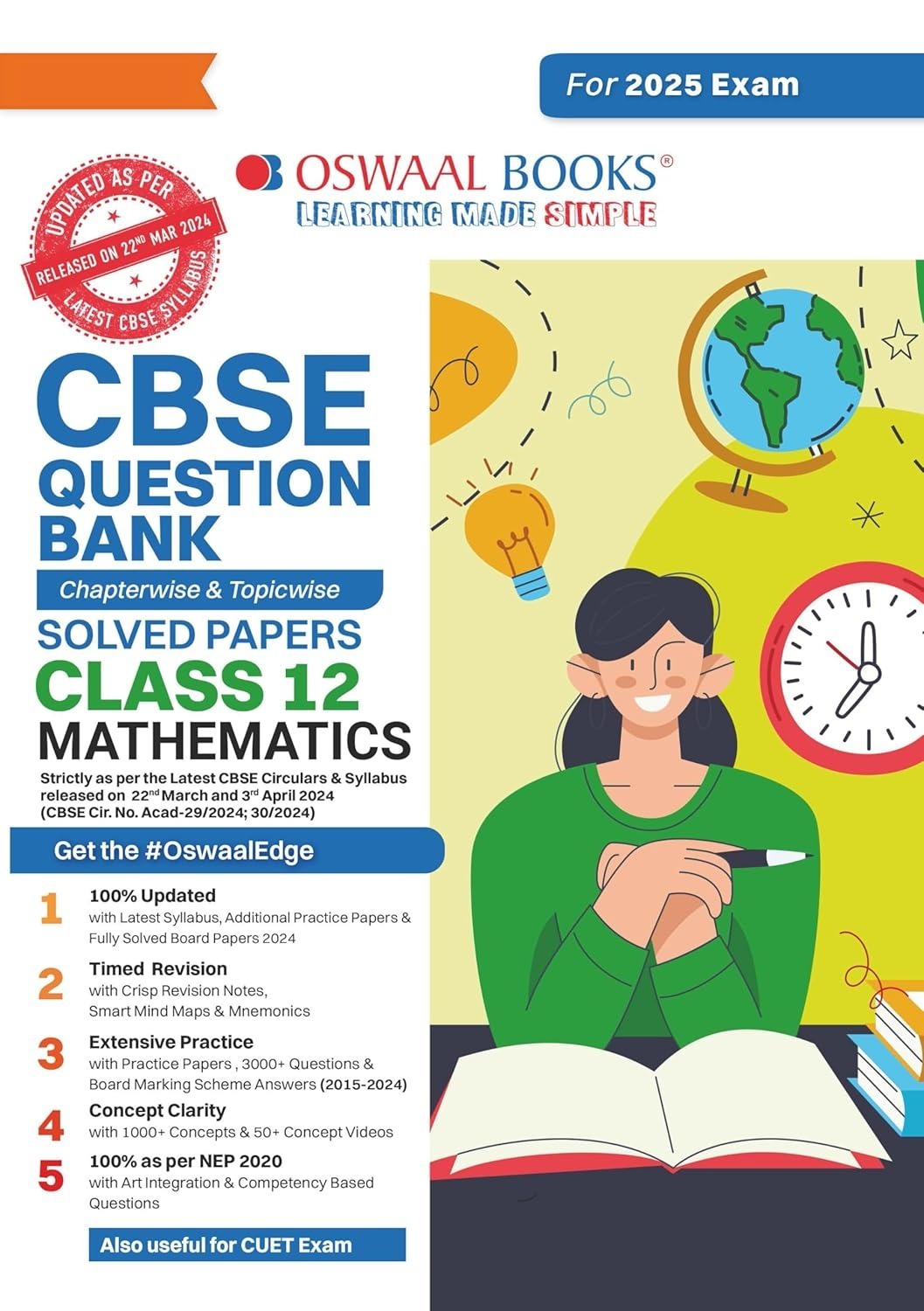 Oswaal MATHEMATICS Question Bank Chapterwise and Topicwise Solved Papers [2024-25] - Class 12