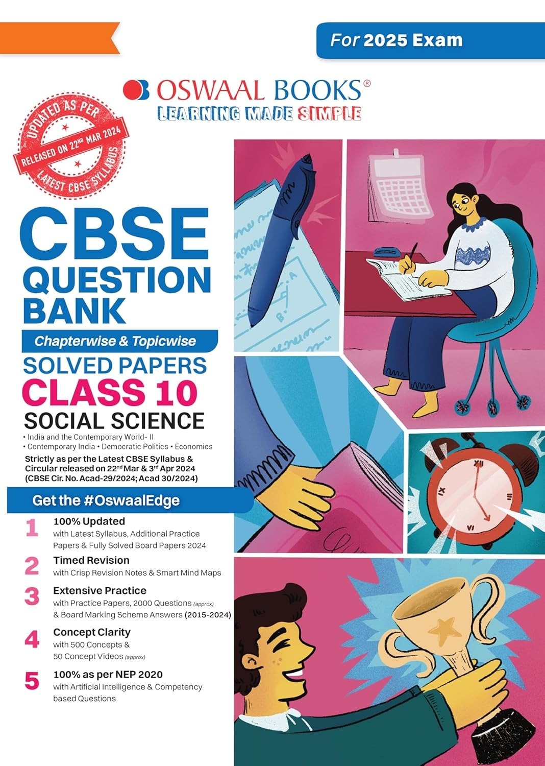 Oswaal SOCIAL SCIENCE - Question Bank, Chapterwise & Topicwise Solved papers [2024-25] - Class 10