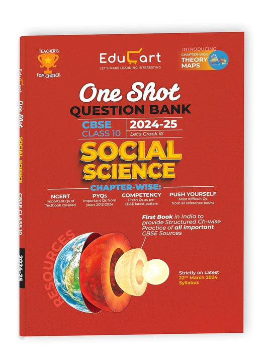 Educart SOCIAL SCIENCE One Shot Question Bank (for 2025 Exam) -  Class 10