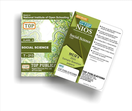 TOP NIOS Social Science Guide Class 10 (T-213)