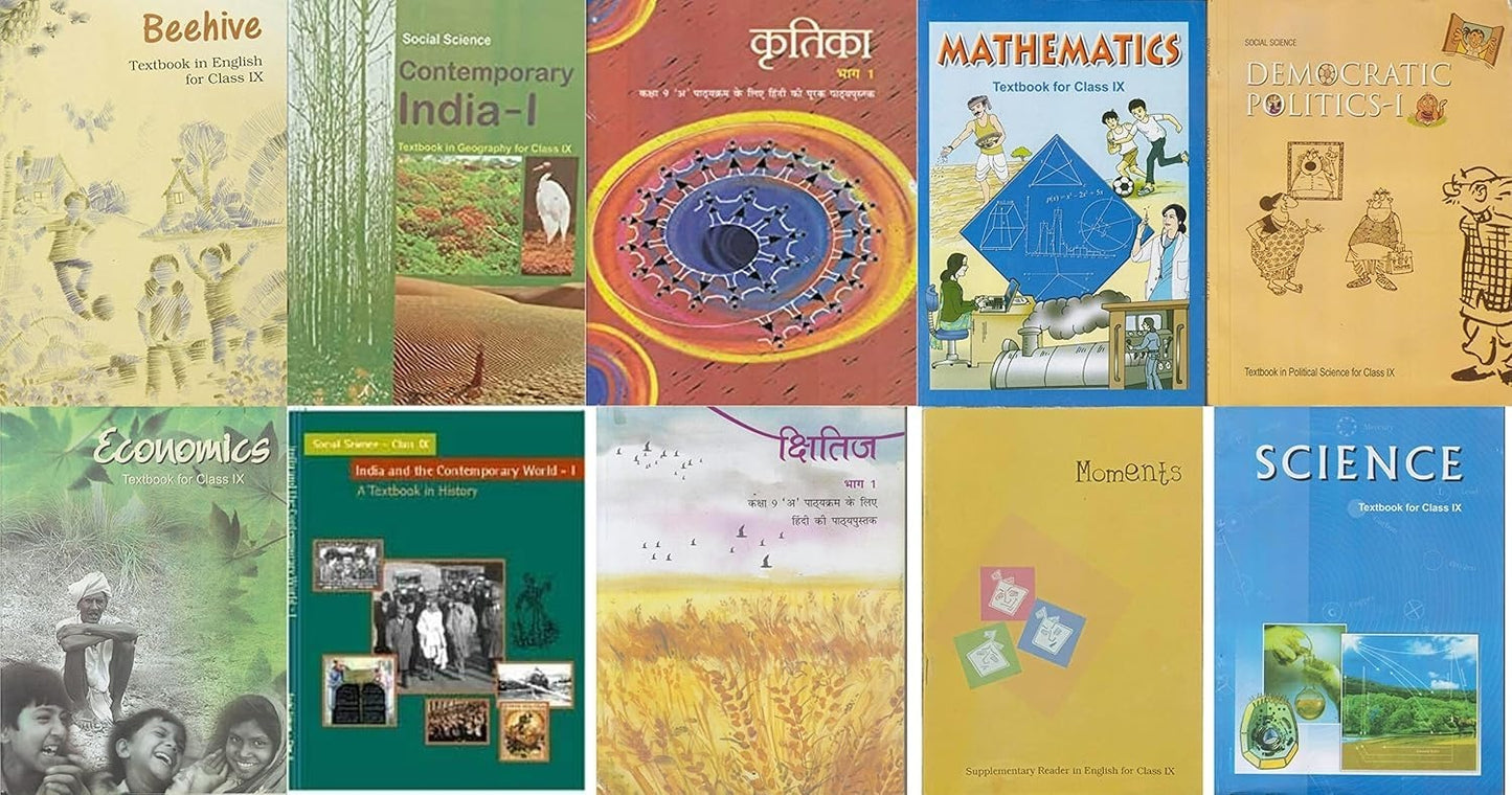 Class 9 - Complete Set - NCERT Books [Set of 10 Books] - Based on New Education Policy [Latest Edition]