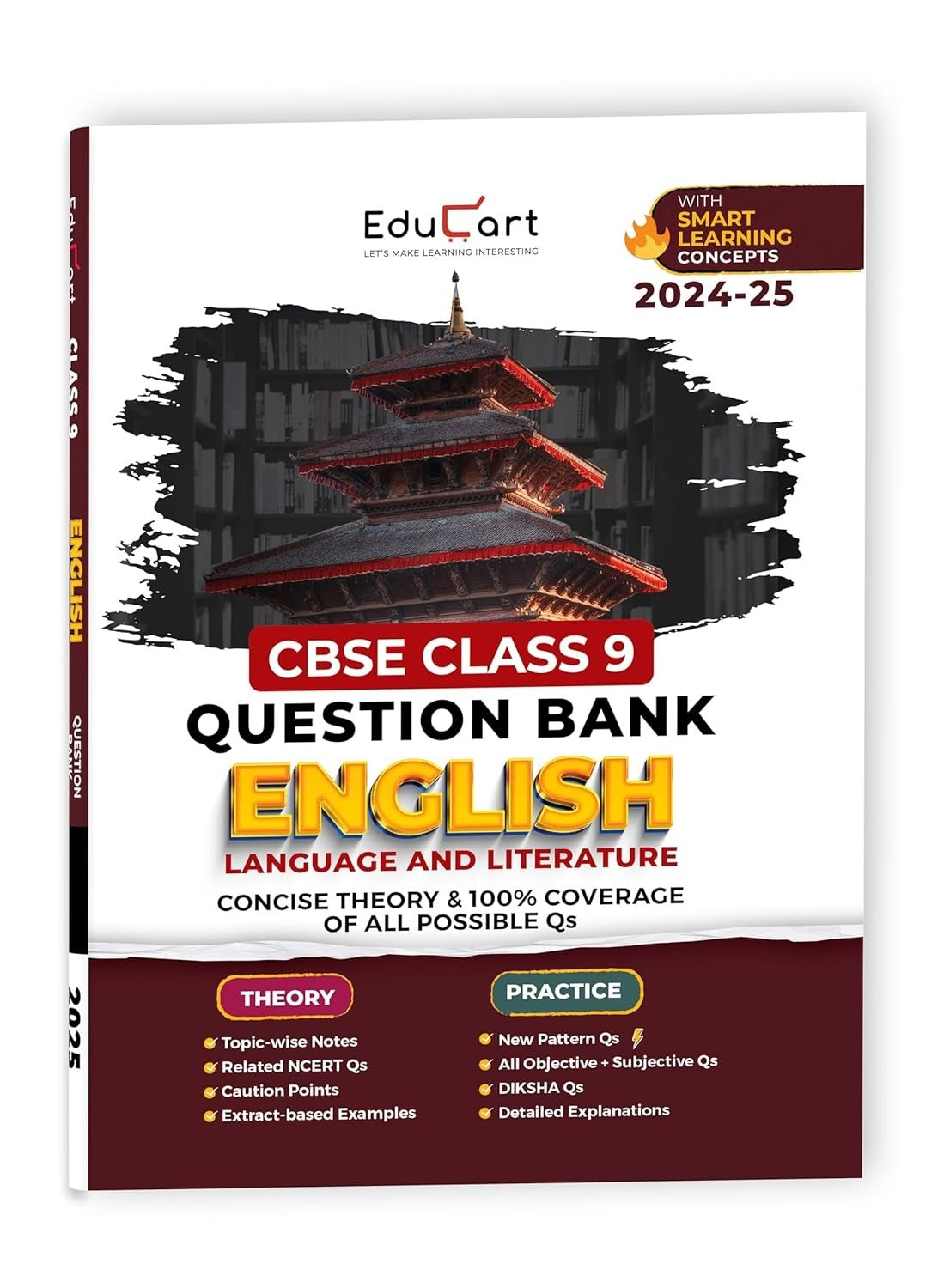 Educart ENGLISH (Language & Literature) Question Bank  (For 2025 Board Exams) - Class 9