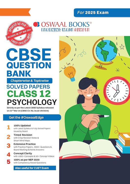 Oswaal PSYCHOLOGY Question Bank Chapterwise and Topicwise Solved Papers [2024-25] - Class 12