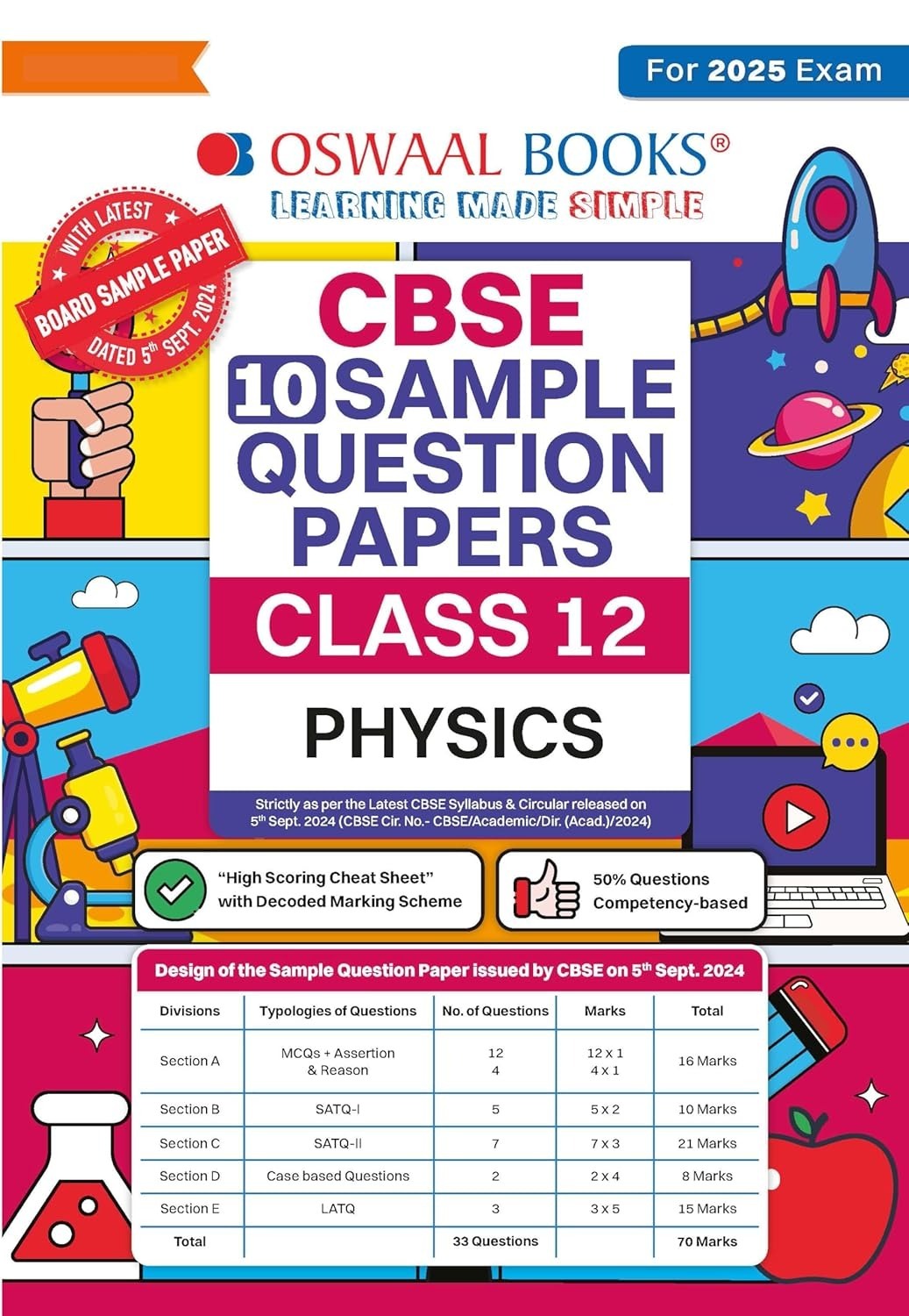 Oswaal PHYSICS Sample Question Papers (For 2025 Exam) - Class 12
