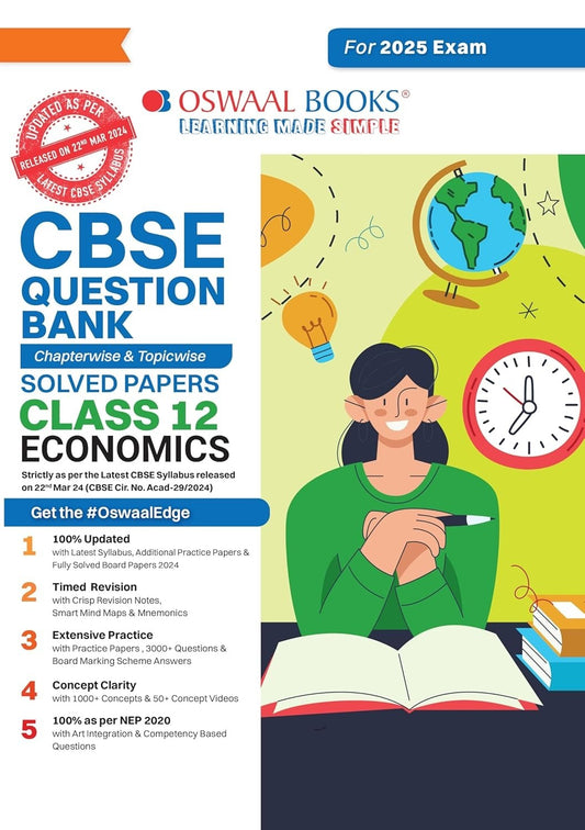 Oswaal ECONOMICS Question Bank Chapterwise and Topicwise Solved Papers [2024-25] - Class 12