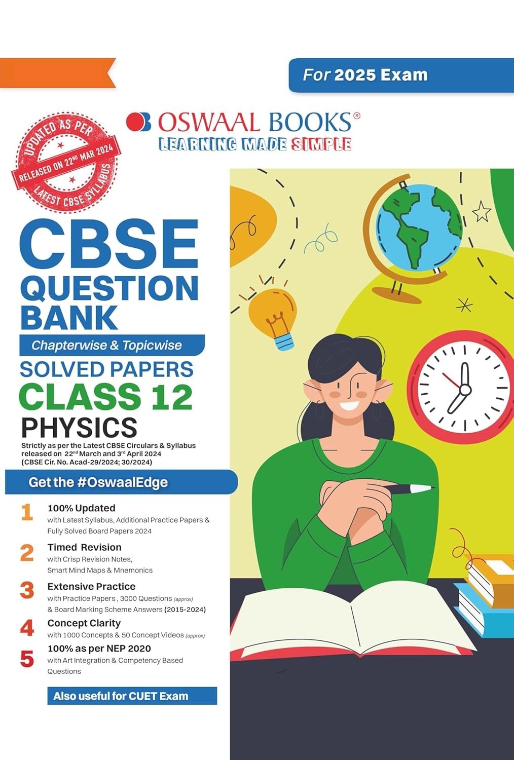 Oswaal PHYSICS Question Bank Chapterwise and Topicwise Solved Papers [2024-25] - Class 12