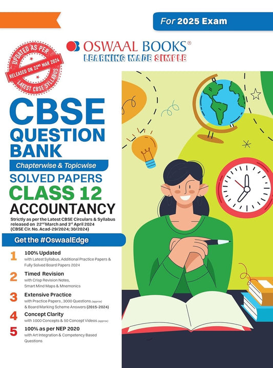 Oswaal ACCOUNTANCY Question Bank Chapterwise and Topicwise Solved Papers [2024-25] - Class 12