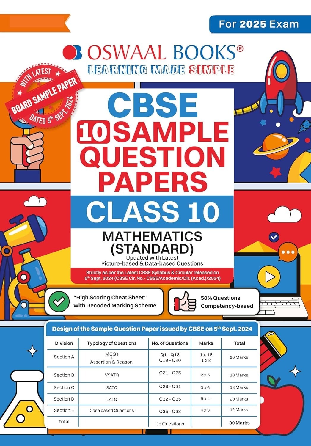 Oswaal MATHEMATICS Sample Question Papers (For 2025 Exam) - Class 10