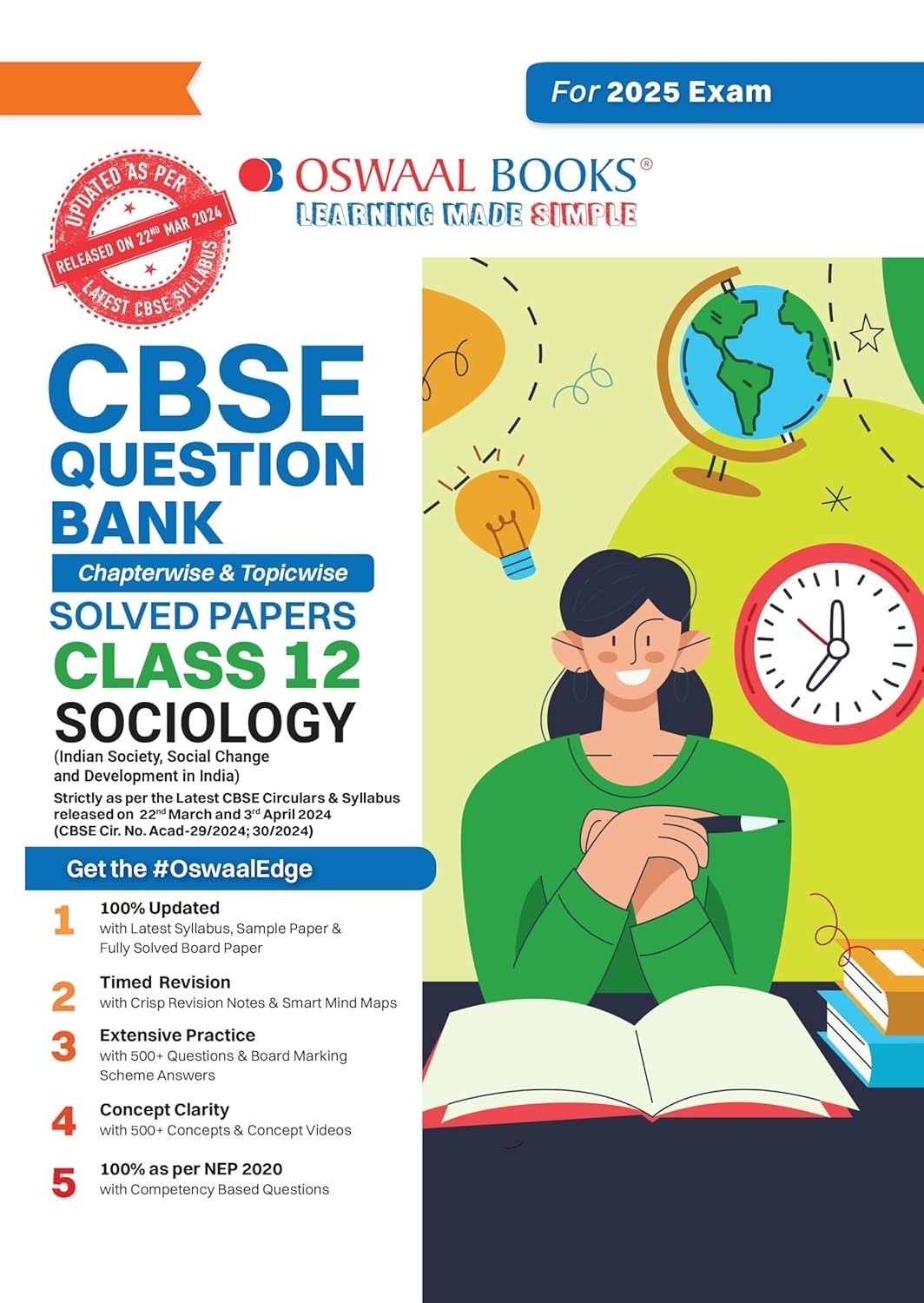 Oswaal SOCIOLOGY Question Bank Chapterwise and Topicwise Solved Papers [2024-25] - Class 12