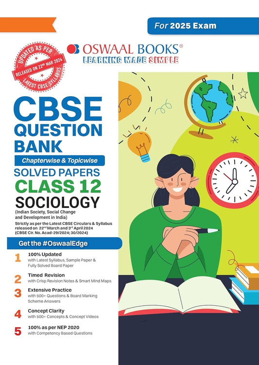Oswaal SOCIOLOGY Question Bank Chapterwise and Topicwise Solved Papers [2024-25] - Class 12