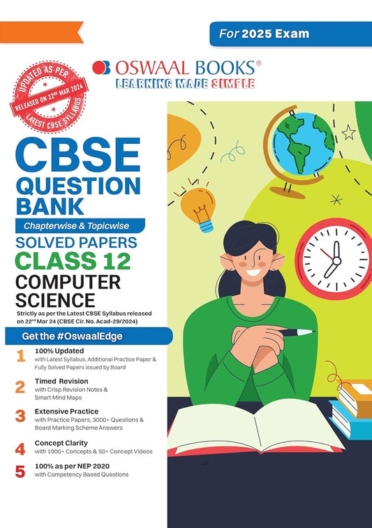 Oswaal COMPUTER SCIENCE Question Bank Chapterwise and Topicwise Solved Papers [2024-25] - Class 12