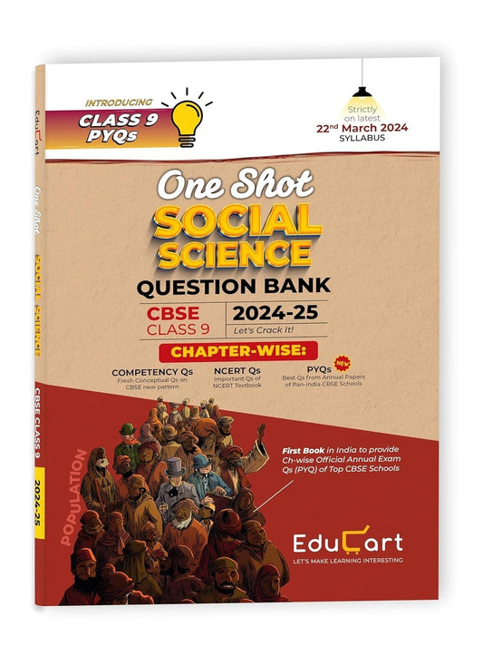 Educart SOCIAL SCIENCE One Shot Question Bank (for 2025 Exam) -  Class 9